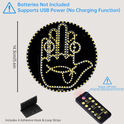 LED Light for Car Rear Windshield | 8 Funny Expressions | Remote Control | Road Mood