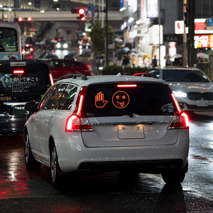 LED Light for Car Rear Windshield | 8 Funny Expressions | Remote Control | Road Mood